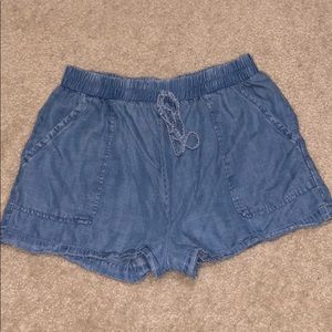Blue Flowy Shorts
